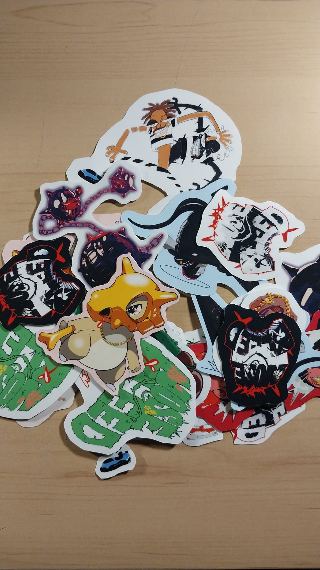 Nosebleed stickers.